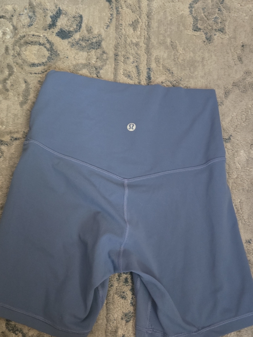 Lululemon High-Rise Athletic Bike Shorts - Slate Blue